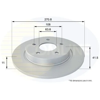 Диск тормозной с покрытием FORD FOCUS 11 - COMLINE ADC1247