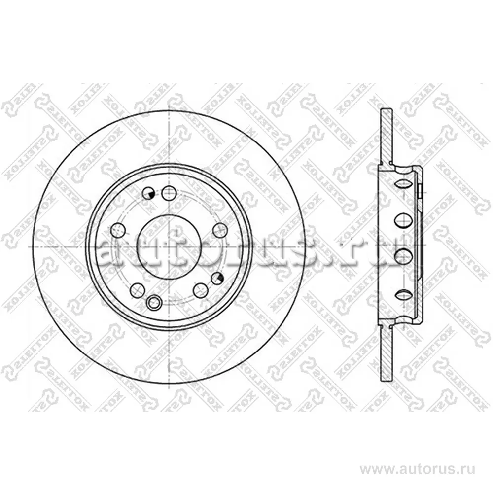 Диск тормозной передний MB W124 2.0-3.0TD 85> STELLOX 60203309_SX