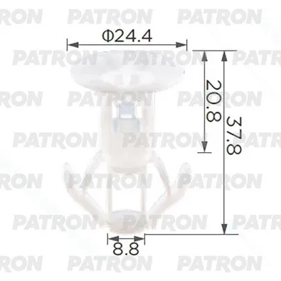 Клипса пластмассовая BYD применяемость: Клипса крепления ковра PATRON P37-3792