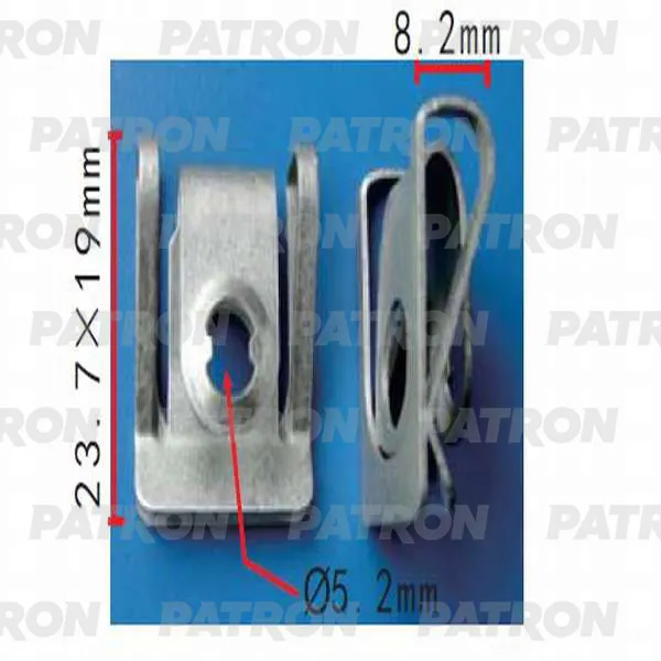 Скоба металлическая Audi, BMW, Seat, Skoda, Volkswagen применяемость: PATRON P37-0325