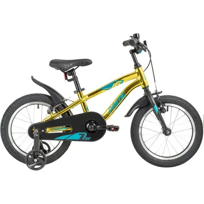 Велосипед 16 хардтейл Novatrack Prime ABV (2020) количество скоростей 1 рама алюминий 10,5 золотой металлик