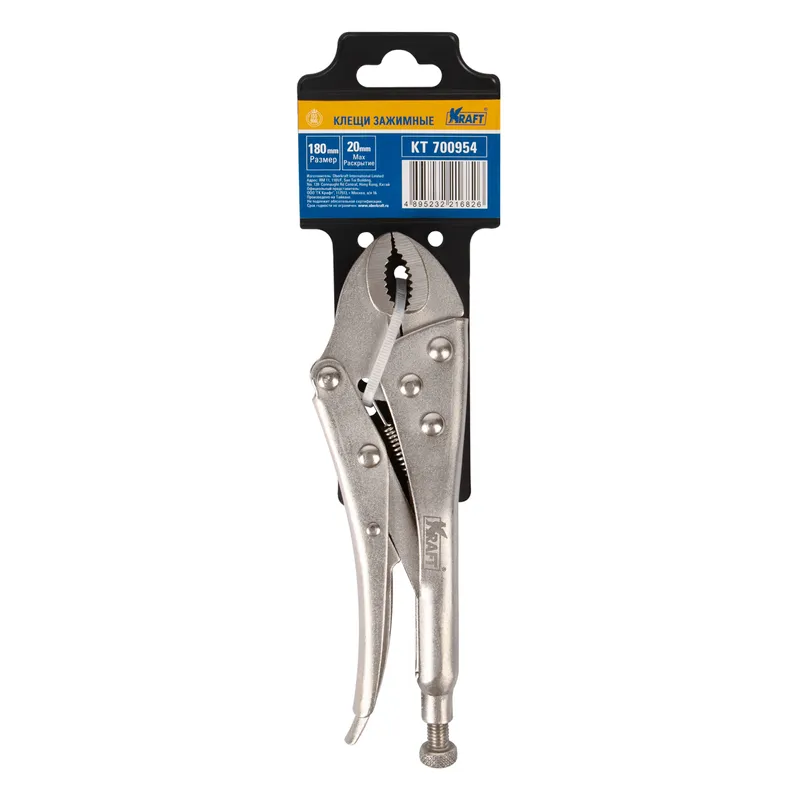 Клещи зажимные 180 мм KRAFT KT700954
