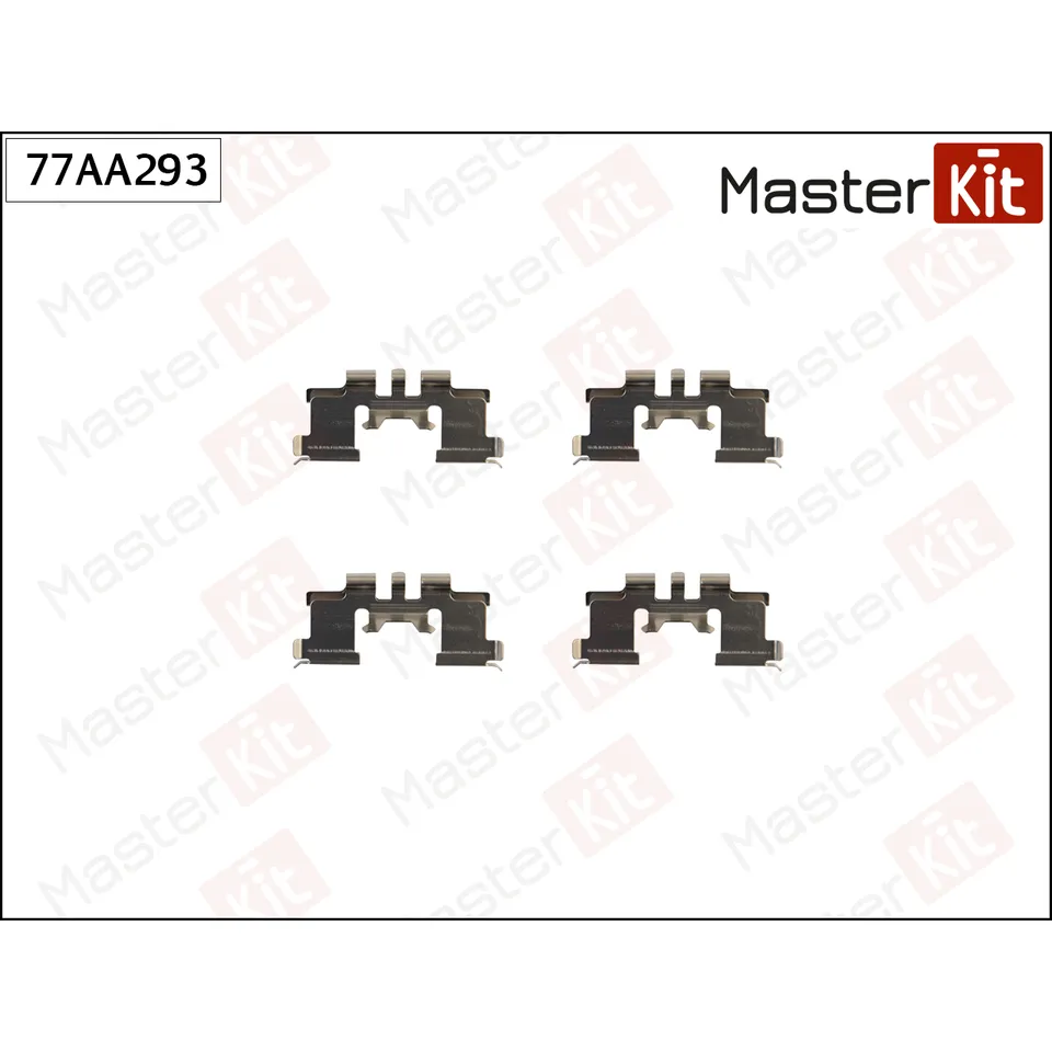 Комплект установочный тормозных колодок Suzuki IGNIS I (FH) 2000 - 2005 MASTERKIT 77AA293