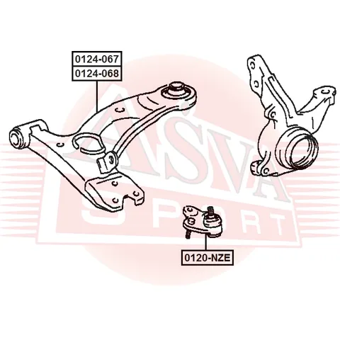 Рычаг передний нижний правый ASVA 0124068