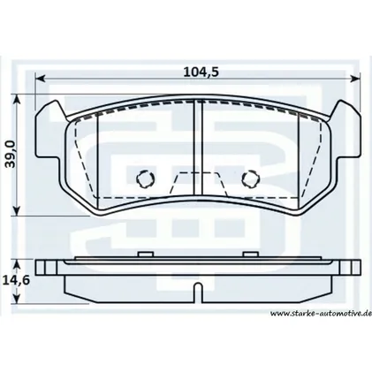 Колодки тормозные CHEVROLET LACETTI задние STARKE 178-521
