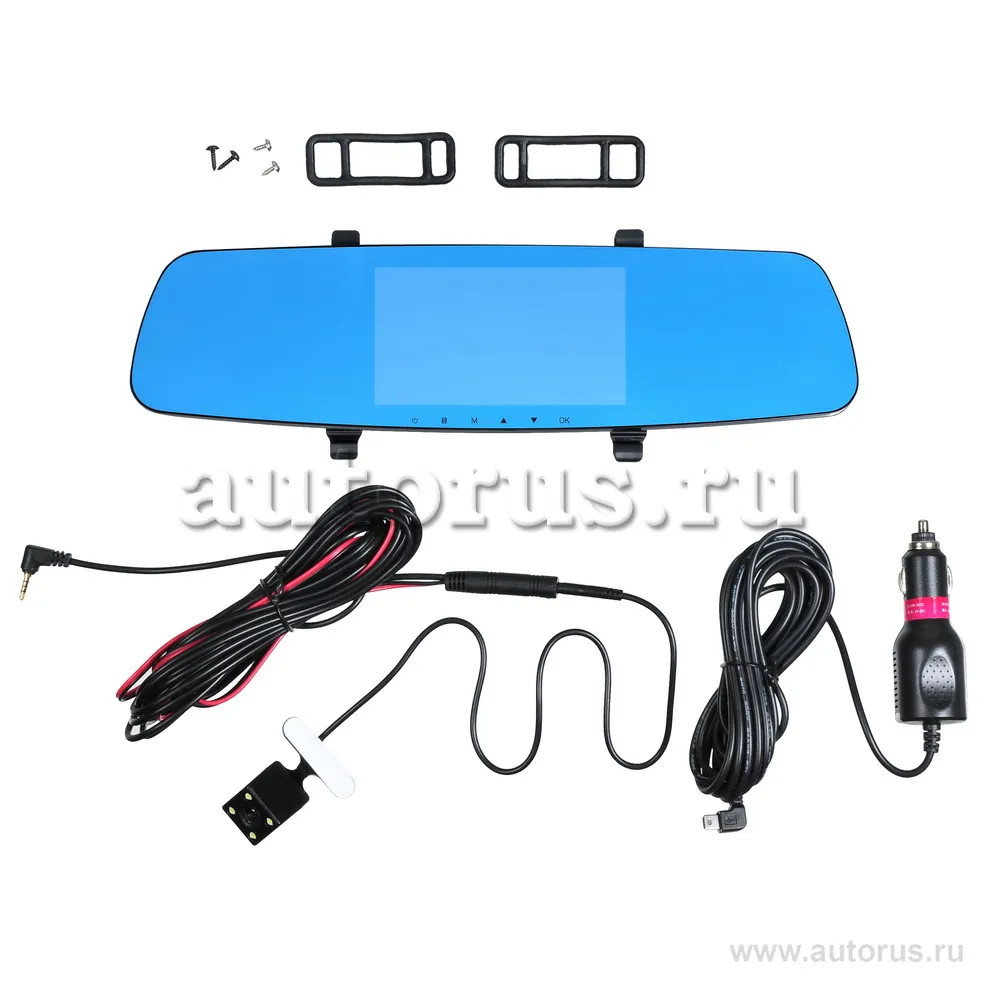 Уценка Зеркало с видеорегистратором INTEGO VX-415MR, HD, 2камеры, сенсорный экран, функция парковки, Уценка, , Max Вт