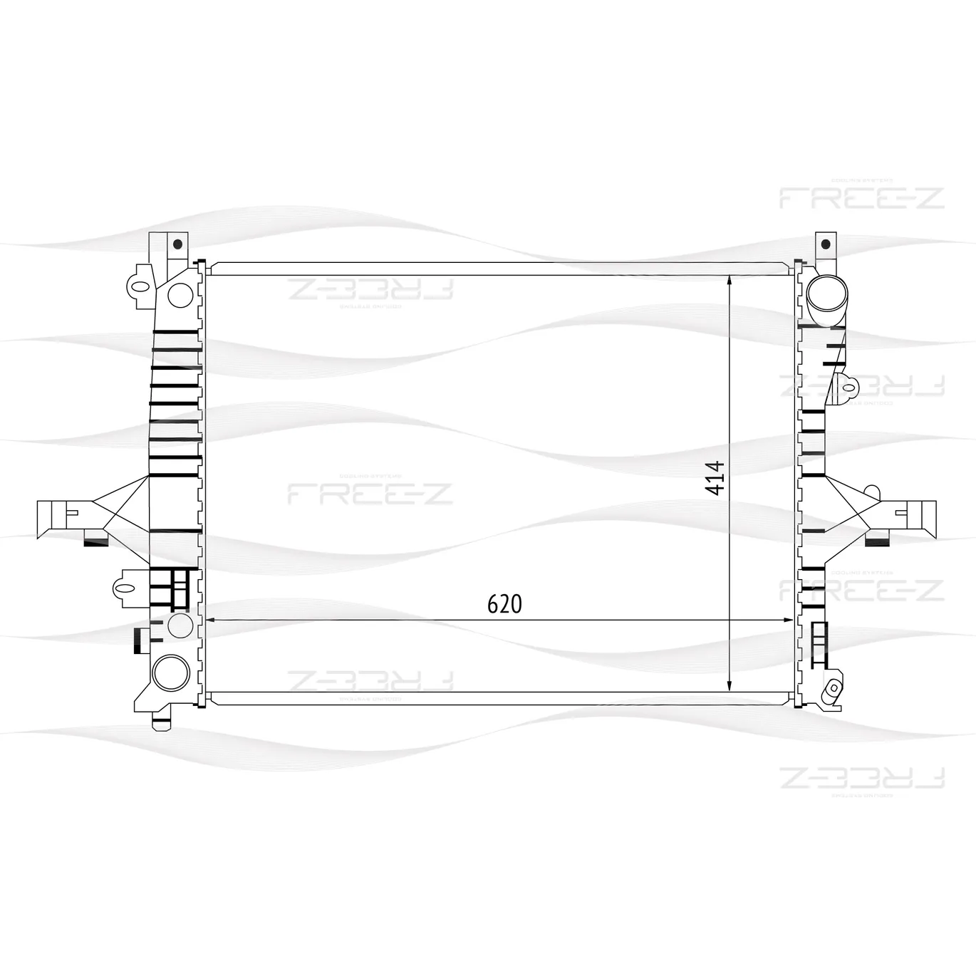 Радиатор охлаждения VOLVO S60/S80/C70/V70/XC70 97-> FREE-Z KK0214