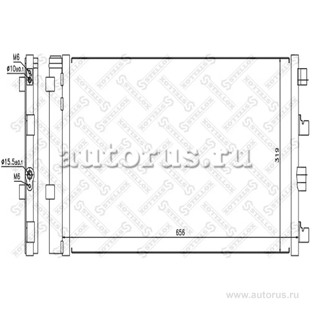 Радиатор кондиционера Dacia Duster 1.5DCi 10> МКПП STELLOX 10-45650-SX