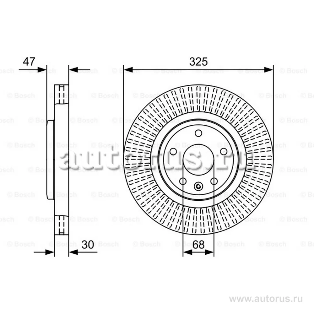 Диск тормозной передний BOSCH 0986479W52