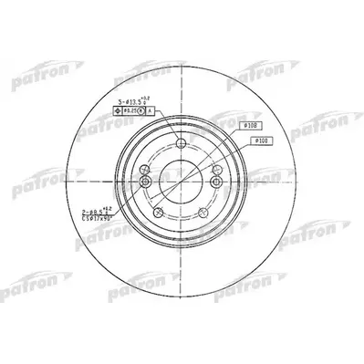 Диск тормозной передний RENAULT:VEL SATIS 06.02- PATRON PBD4231