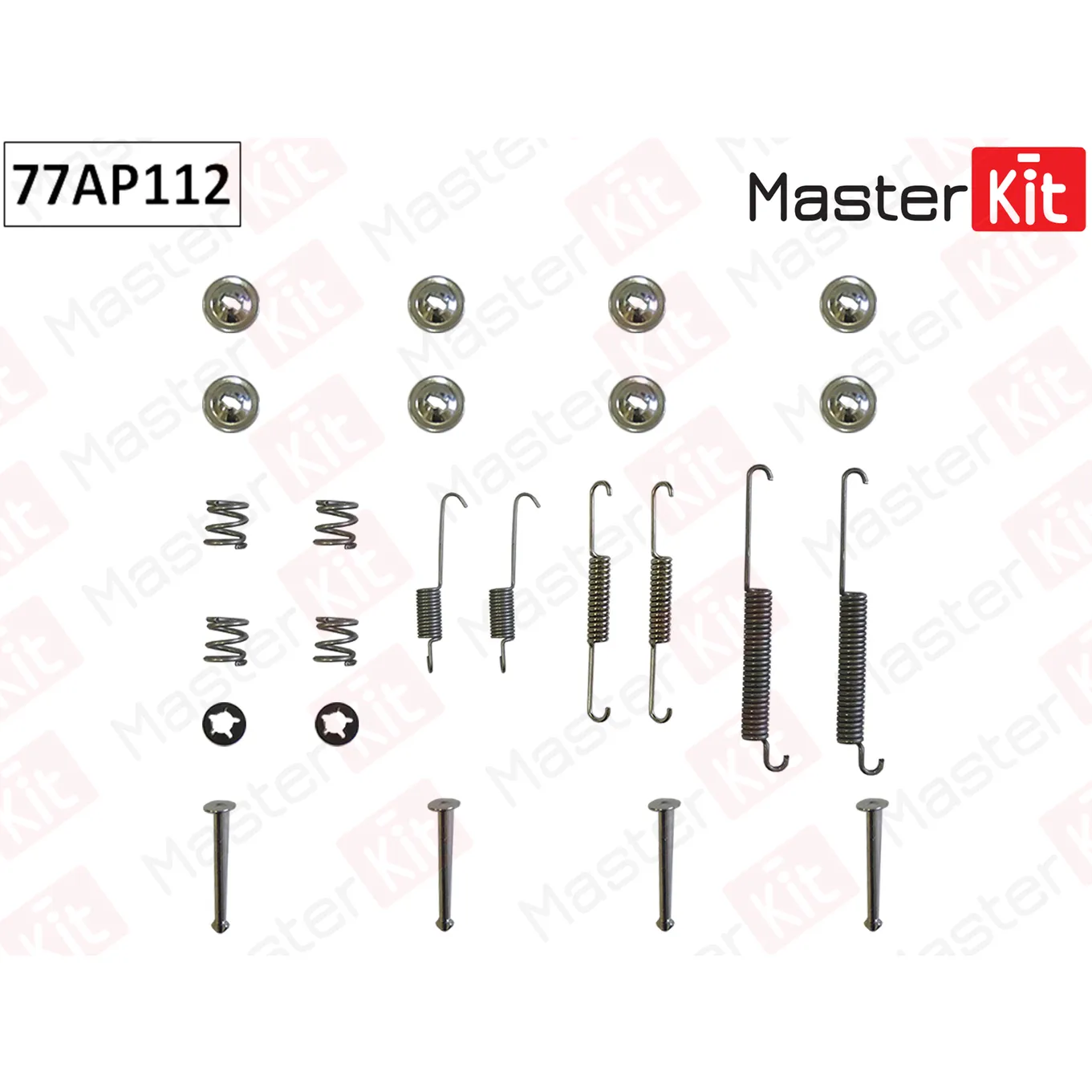 Комплект установочный барабанных колодок Renault LOGAN (LS_) 2004 - MASTERKIT 77AP112