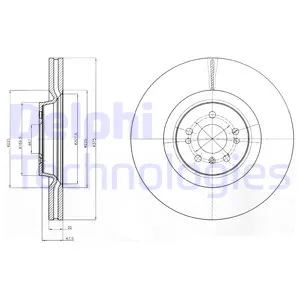 Диск тормозной передний / MB GL-CLASS 3.2-5.0 06 DELPHI BG9060