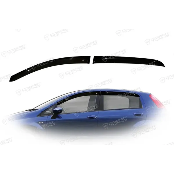 Дефлектора на окна Fiat Grande Punto III 5d 2005EuroStandard деф.окон Cobra Tuning FE20605