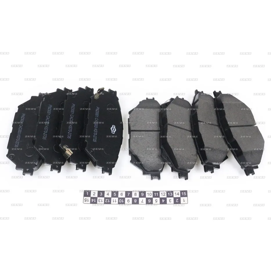 Тормозные колодки дисковые ZEVS PN-23001