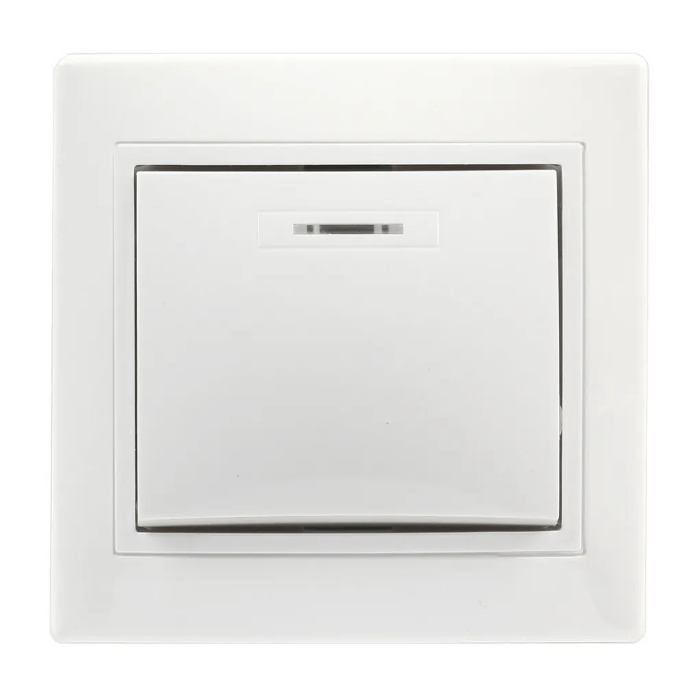 Выключатель 1-клавишный с индикатором 10а белый, керамика венера SMARTBUY SBE-01W-10-SW1-1-C