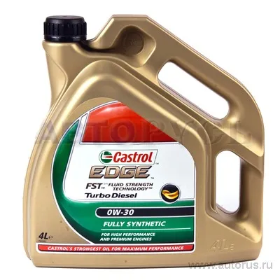 Масло моторное CASTROL EDGE Turbo Diesel SN/CF 0W-30 синтетическое 4 л 14B87E