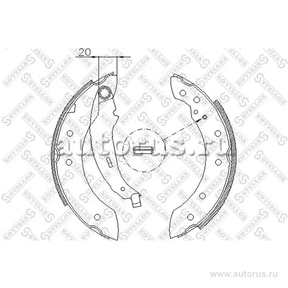 Колодки барабанные Renault Laguna 1.6i-1.9TD 97-01/ STELLOX 210 101-SX