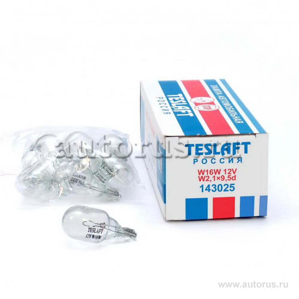 Лампа 12V W16W 16W W2,1x9,5d Teslaft 1 шт. картон 143025