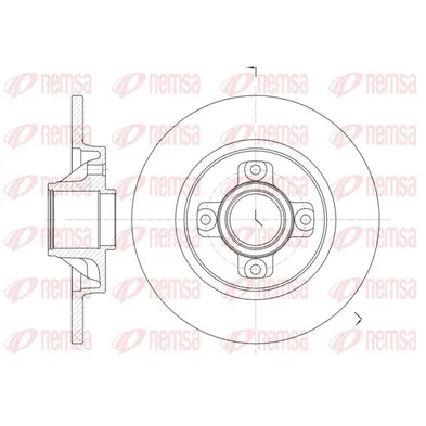 Диск тормозной задний! CITROEN BERLINGO/C4 PICASSO 1.6-2.0I/HDI 07 REMSA 6105800