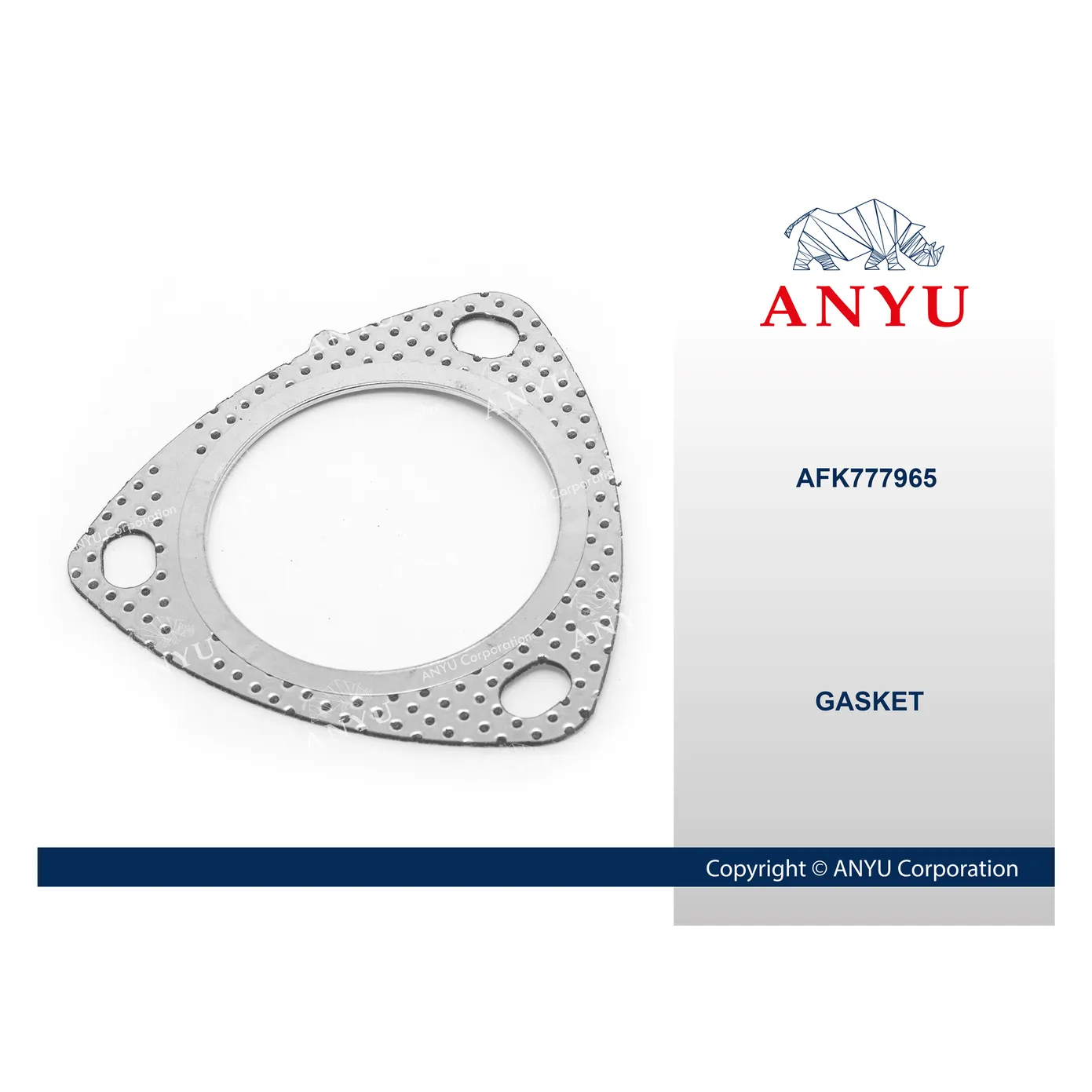 Прокладка глушителя для CHEVROLET (Aveo) ANYU AFK777965