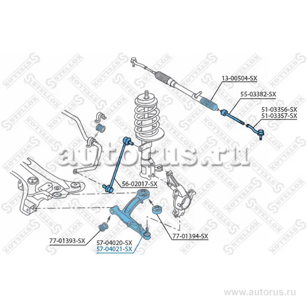 Рычаг нижний прав.Ford Ka all 08 STELLOX 5704021_SX
