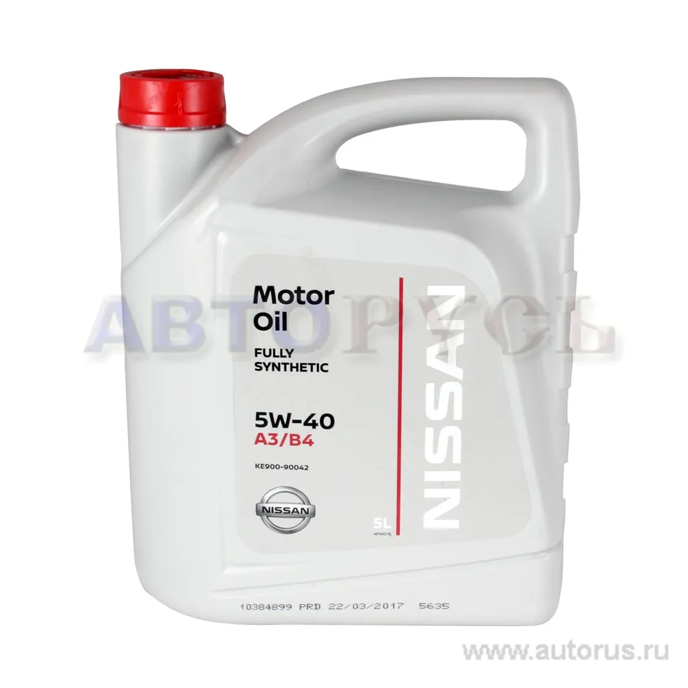 Масло моторное NISSAN Motor Oil 5W-40 синтетическое 5 л УЦЕНКА! KE90090042-N17