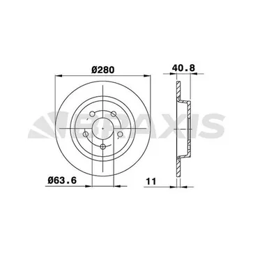 Диск тормозной BRAXIS AE0162