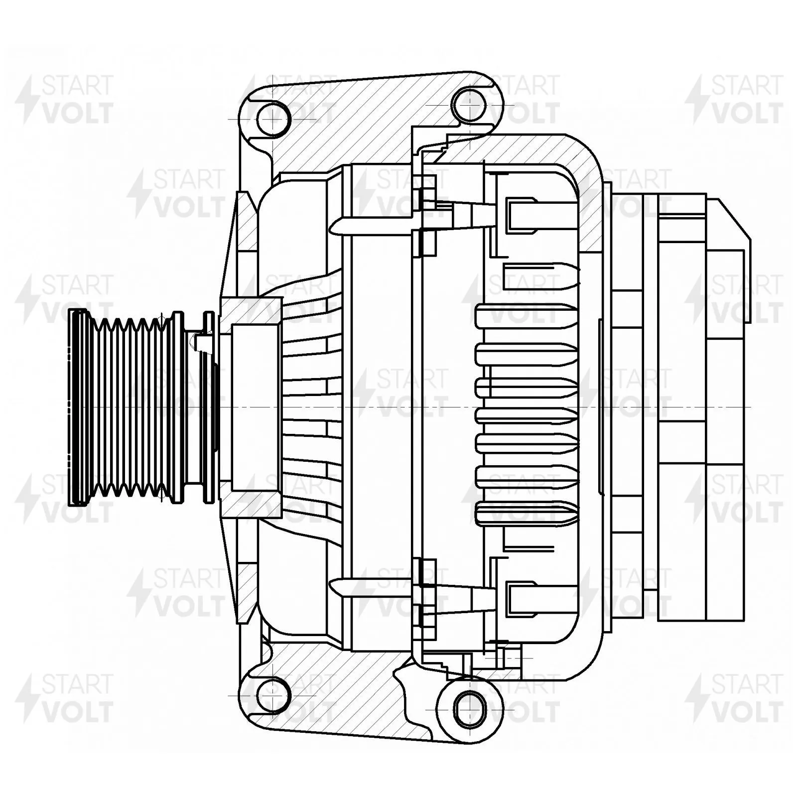 Генератор 115A STARTVOLT LG 1566