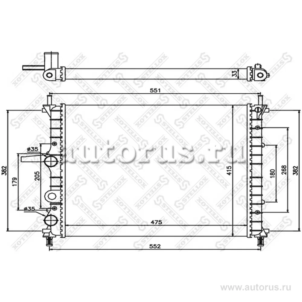 Радиатор Fiat Brava/ Bravo 01-02 STELLOX 1025332_SX