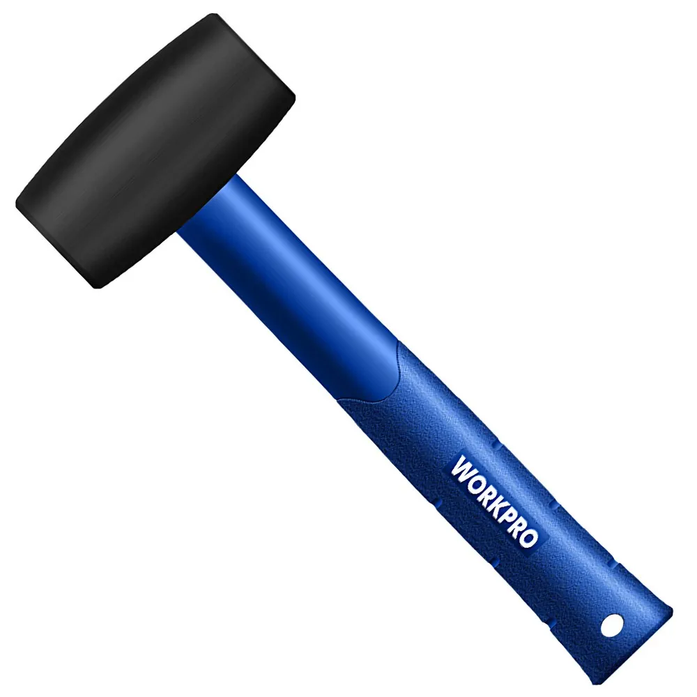 Молоток резиновый с пластиковой рукояткой 450гр черный WP241041 WORKPRO WORKPRO WP241041