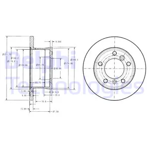 Диск тормозной задний MB 3T-SPRINTER/VM LT 28-46 II 95-06 /D=272MM DELPHI BG3237