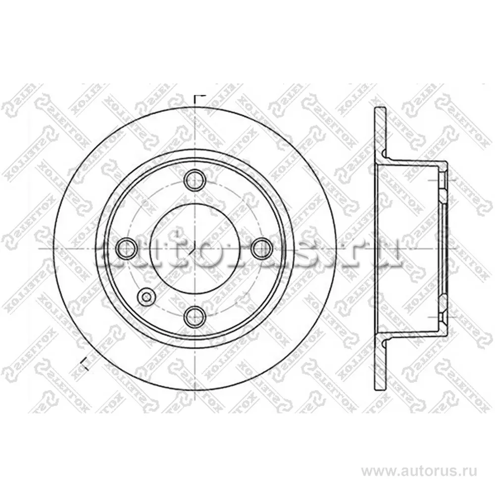 Диск тормозной задний CITROEN XANTIA 1.6-3.0 ALL 93> STELLOX 60201920_SX