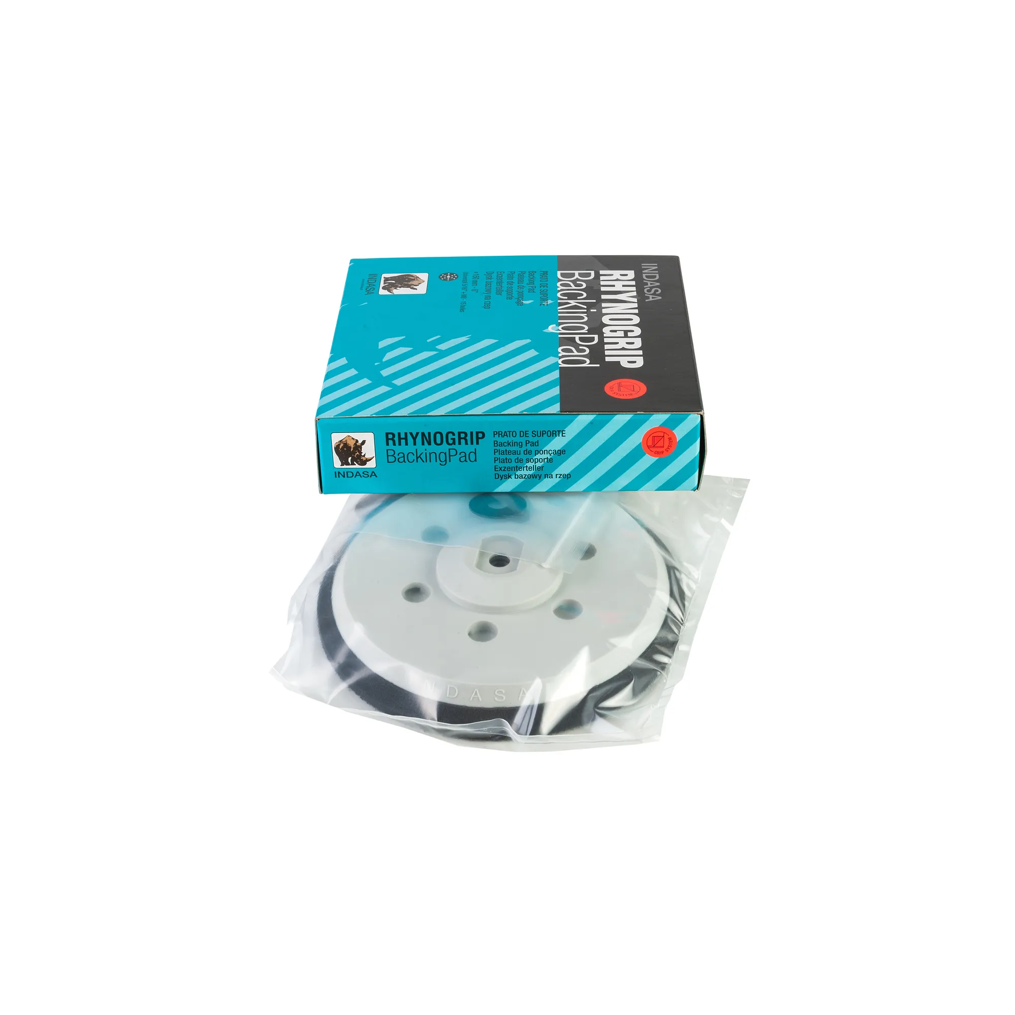 Подошва RHYNOGRIP BACKING PAD жесткая универсальная под круги (6H, 6H+1CH, 8H+1CH) D150 мм Indasa 44262