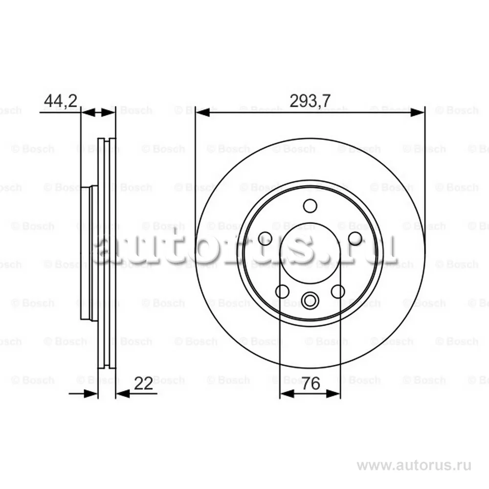 Диск тормозной задний, PREMIUM-2 BOSCH 0 986 479 S06