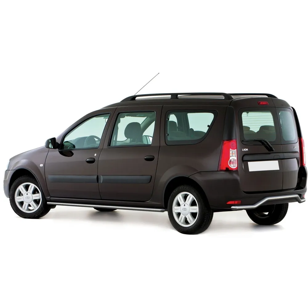 Защита заднего бампера d42 волна Rival для Lada Largus I 2012-н.в., нерж. сталь, R.6001.007