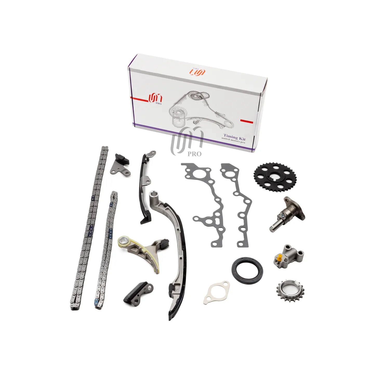 Комплект ГРМ TOYOTA 3RZ-FE 2,7L (2-цепи натяжители успокоители, звездочки кв рв) (13506-75020,1350 UNITED MOTORS 43CDC151