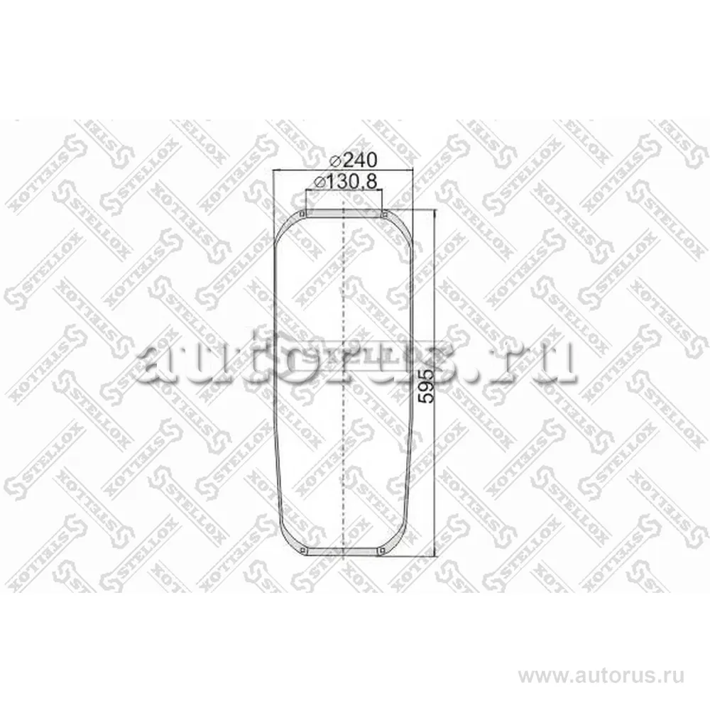 Пневмоподушка кон 465-210-130.8/100.8 MAN/MB 1838 LS STELLOX 90-08730-SX