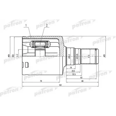 ШРУС внутренний левый 31x36.2x26 FORD MONDEO CA2 07- PATRON PCV1492