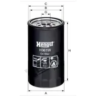 Фильтр масляный JCB 3CX 4CX HENGST H361W
