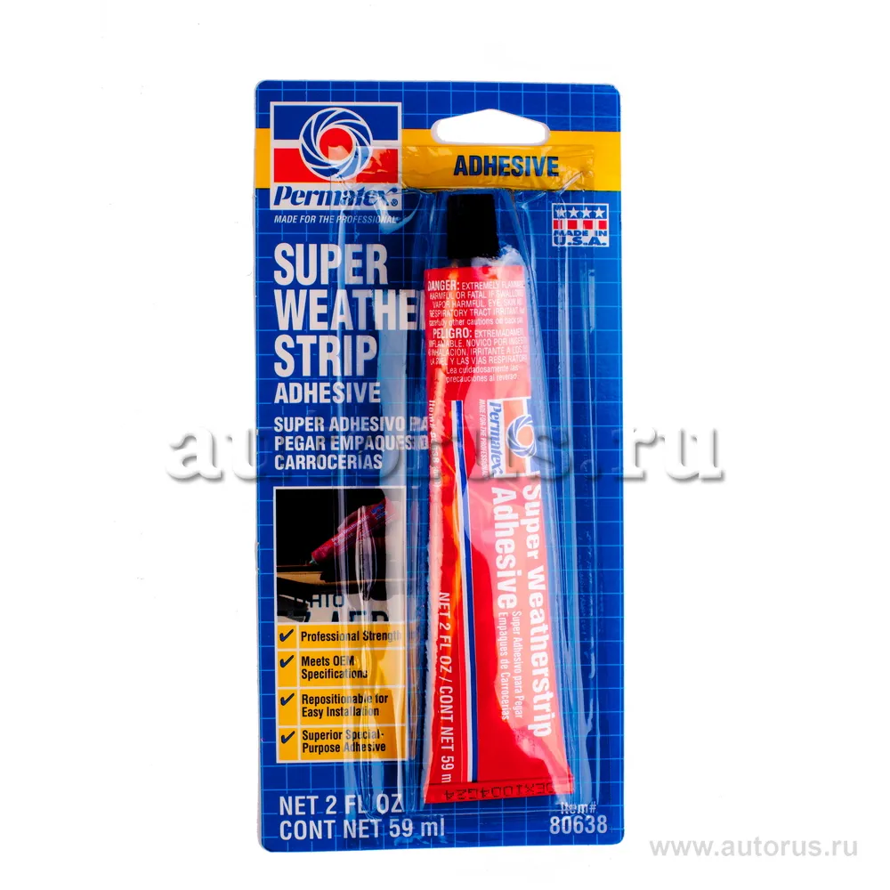 Клей для уплотнителей стекол и дверей 59 мл PERMATEX Permatex 80638 Permatex 80638