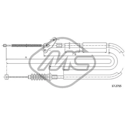 Трос ручника SUZ TROOPER SWB DX-RH Metalcaucho 82019