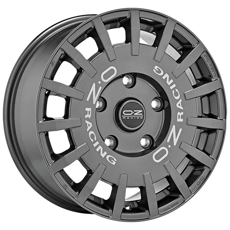 Диск литой R18 7.5J 5x110/75 ET38 OZ Rally Racing Dark Graphite Silver Lettering W01A25201T9