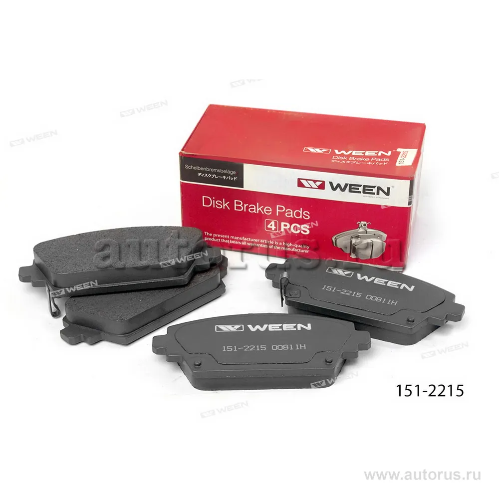 Тормозные колодки дисковые передние NISSAN Almera (N16, V10), Primera (P12, WP12) WEEN 151-2215