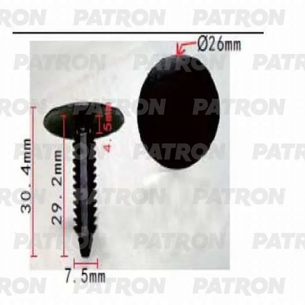 Клипса пластмассовая Audi, Chrysler, Ford, GM, Volkswagen применяемость PATRON P370169