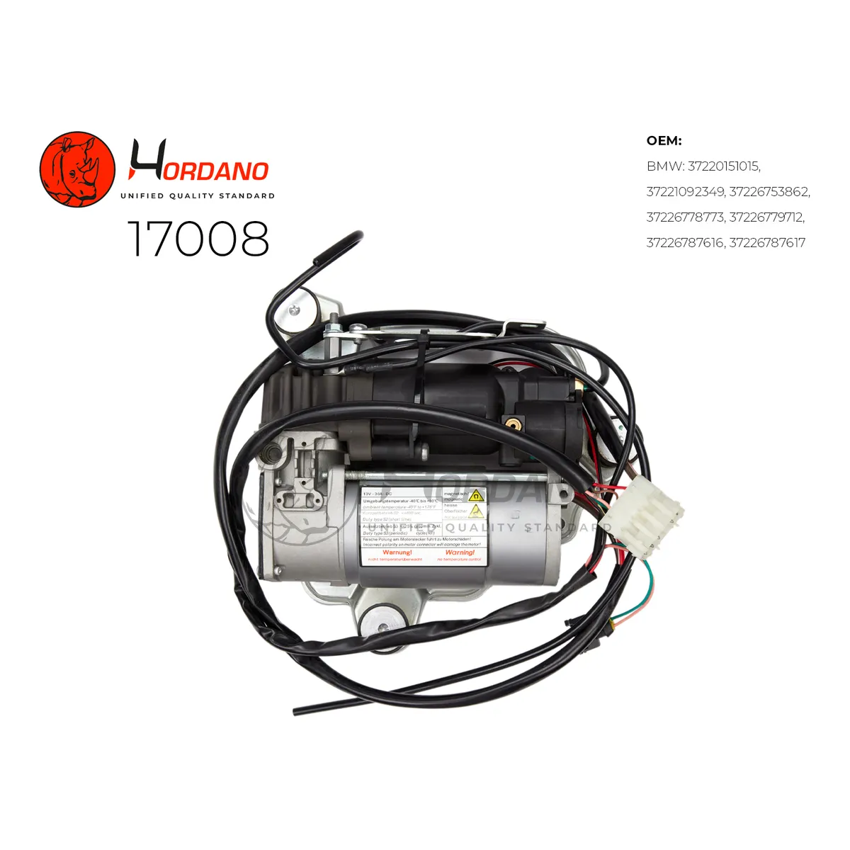 Компрессор пневматической подвески BMW X5 E53 (1999-2006) Hordano 17008