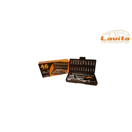 Набор головок, 46 предметов, размер 1/4 Lavita LA 500046
