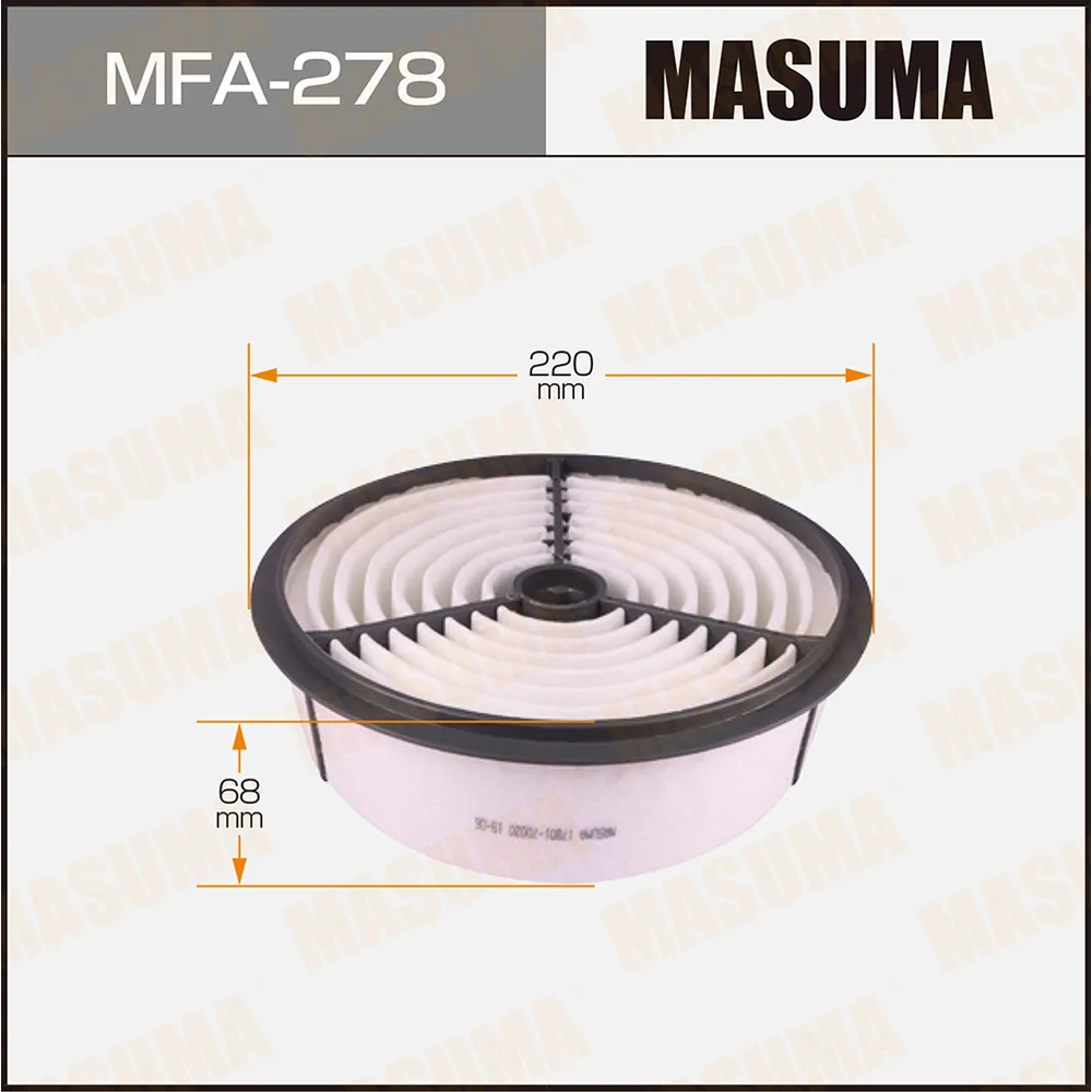 Фильтр воздушный TOYOTA 4RUNNER MASUMA MFA-278