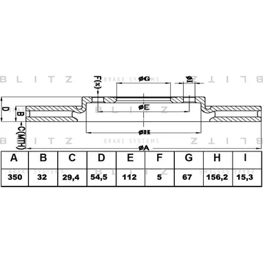 Диск тормозной передний вентилируемый MERCEDES X164/W164/W251/V251 06-> BLITZ BS0246