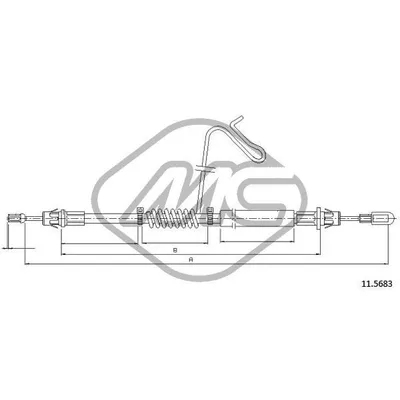 Трос ручника FRD TRANSIT ALL RWD VAN 460E DX-RH Metalcaucho 81858