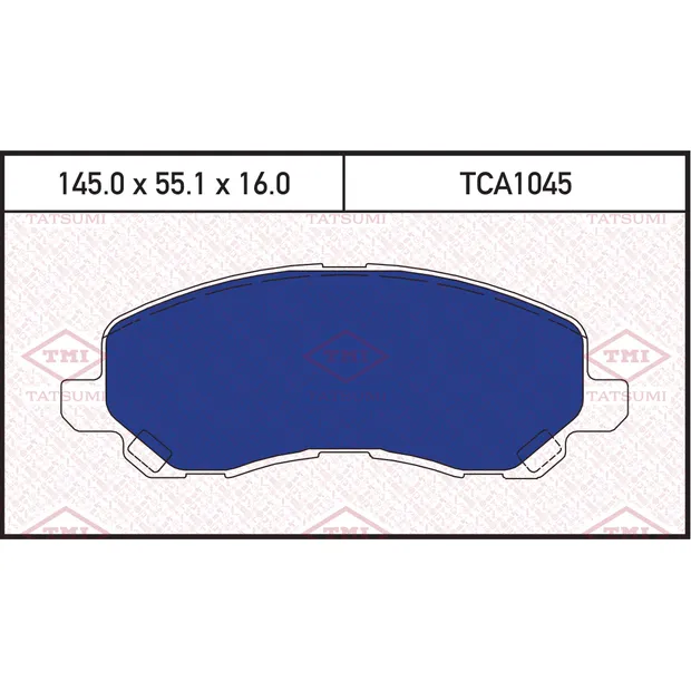 Колодки тормозные дисковые передние MITSUBISHI Airtrek/ASX/Galant/Lancer/Outlander 98- TATSUMI TCA1045